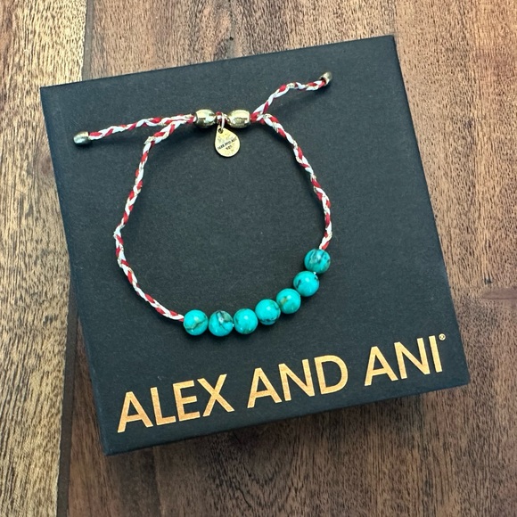 Alex and Ani Jewelry - ☀️ NWOT! ALEX AND ANI Turquoise Cord Bracelet